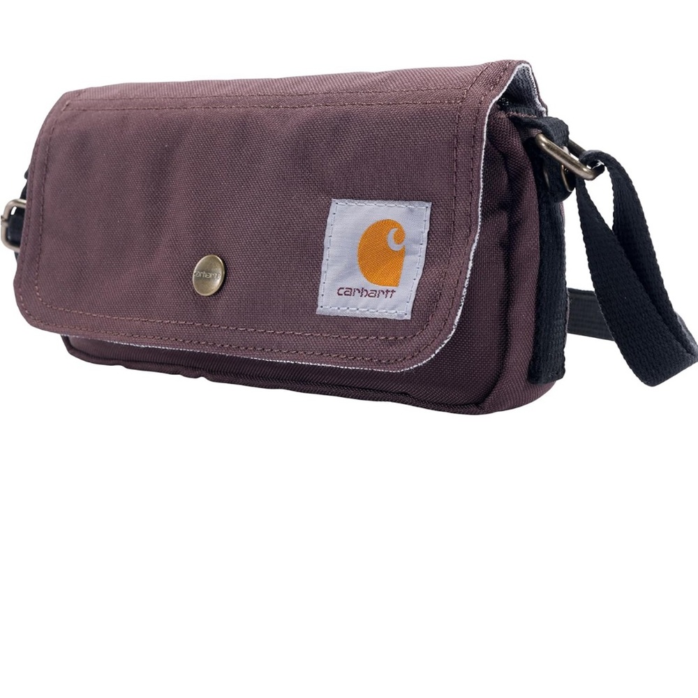 Carhartt Legacy Women's Essentials Crossbody Bag and Waist Pouch, Wine Purple